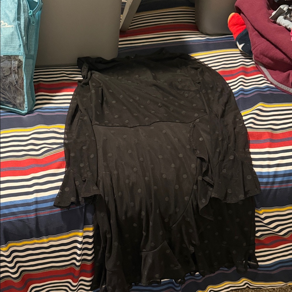 B Darlin Black Polka Dot Dress